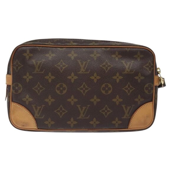 LOUIS VUITTON Monogram Marly Dragonne GM Clutch Bag LV Auth - Picture 3 of 16